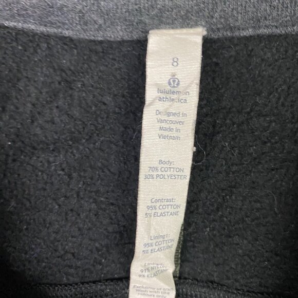 Lululemon Cozy Cuddle Up Full Zip Jacket Sweatshirt Womens 8 Gray Gym Athleisure - Picture 8 of 11